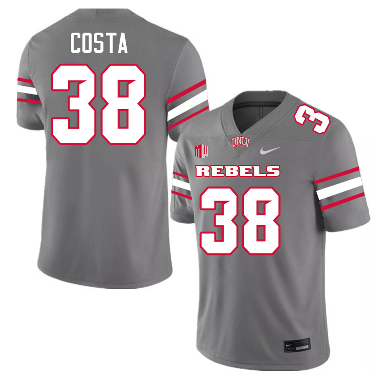 #38 Caden Costa UNLV Rebels College Football Jersey Stitched-Grey